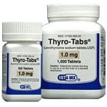 Thyro-Tabs commonly prescribed to dogs and cats.
