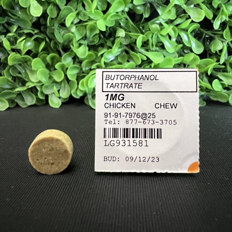 Butorphanol Tartrate Flavored Chewable Compounded for dogs