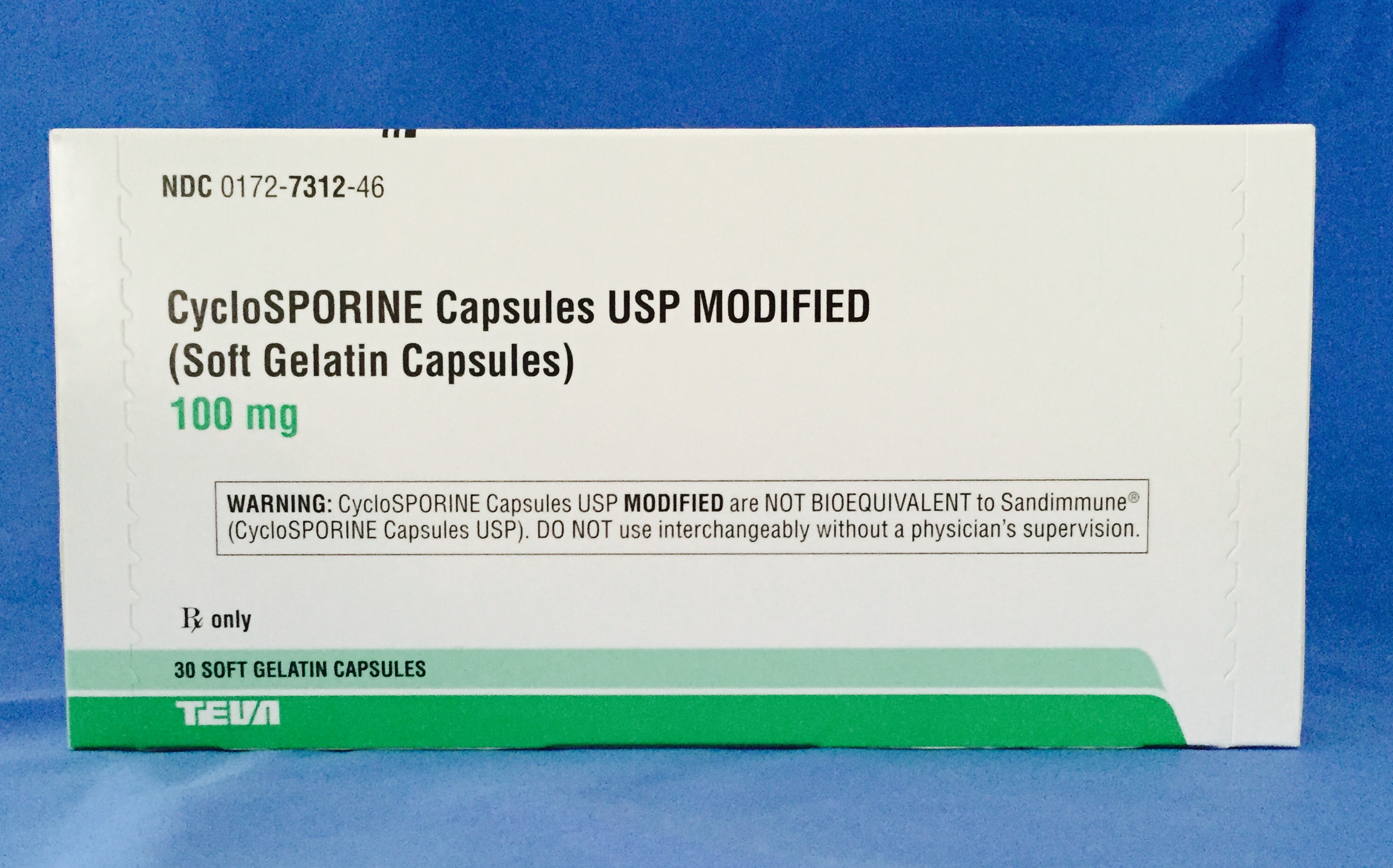 Cyclosporine 100mg Capsules USP MODIFIED for dogs and cats.