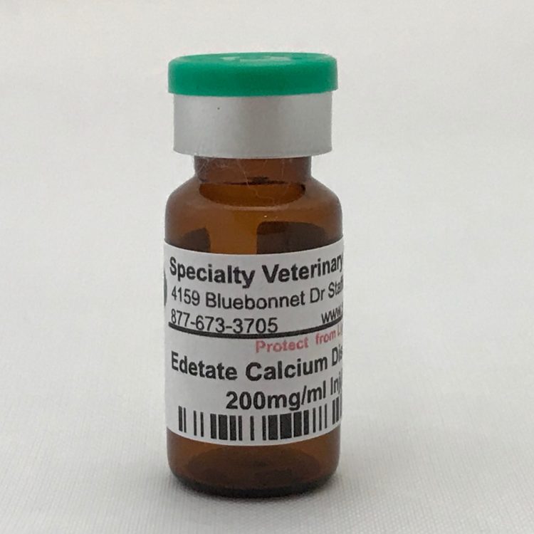 Edetate Calcium Disodium 200mg/mL injection for birds and exotics.