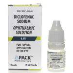 Diclofenac Sodium Ophthalmic Solution prescribed for dogs and cats.