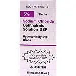 Sodium Chloride Ophthalmic Solution prescribed for dogs and cats.