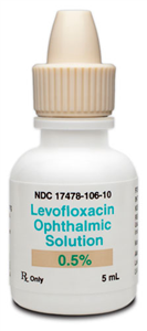 Levofloxacin Ophthalmic prescribed for dogs and cats.