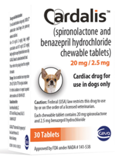 Cardalis Chewable Tablet prescribed for dogs.