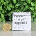 Gabapentin and Trazodone 50mg/50mg chicken-flavored chewable compounded for dogs and cats