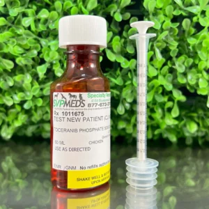 Toceranib Phosphate Flavored Oral Liquid for Dogs and Cats.