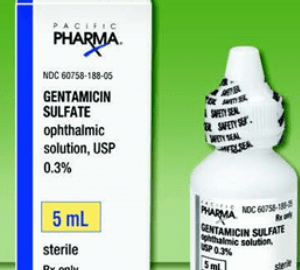 Gentamicin Sulfate Ophthalmic Solution prescribed for dogs and cats.