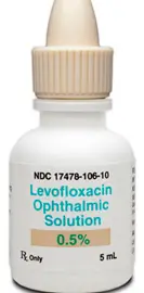 Levofloxacin Ophthalmic prescribed for dogs and cats.