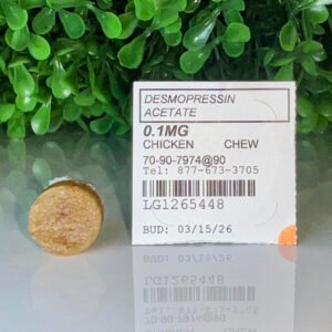 Desmopressin Acetate Flavored chewable for cats and dogs.