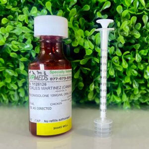 Prednisolone Flavored Oral Liquid compounded for dogs and cats